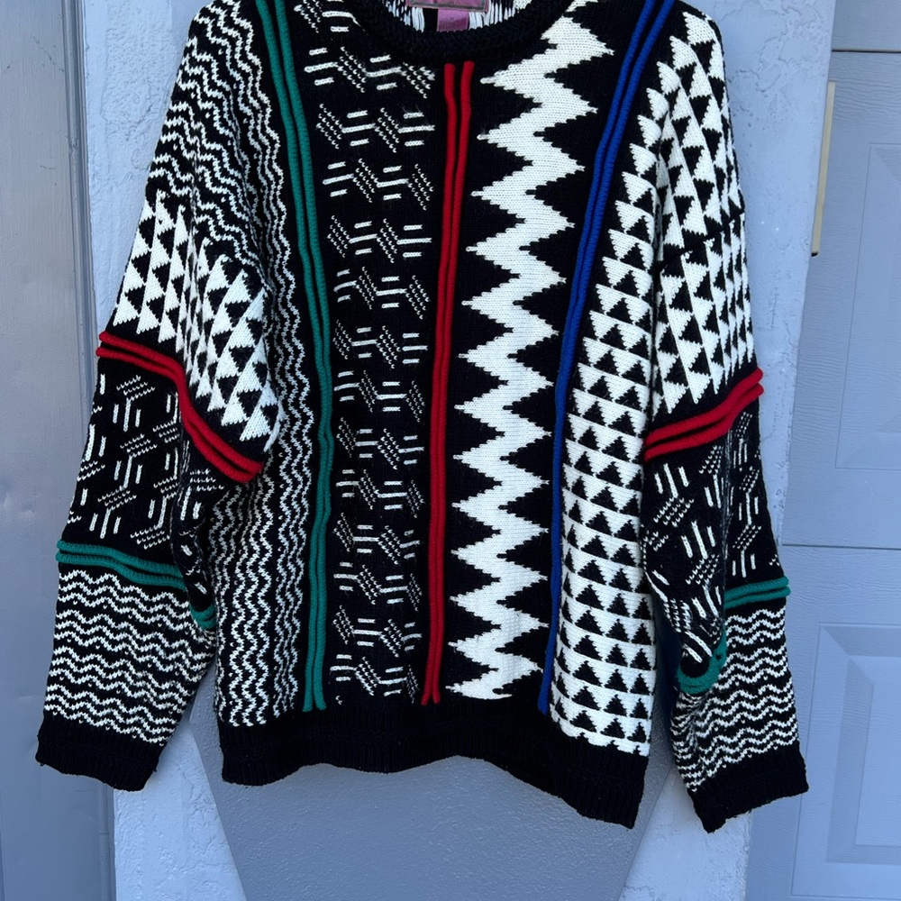 Vintage Concrete Black and White Sweater - Picture 2 of 5